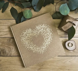 Svadobná kniha hostí zlaté srdce